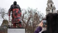 Man appears in court over Churchill statue damage